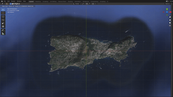Blender GIS Importazione Morfologia Territorio